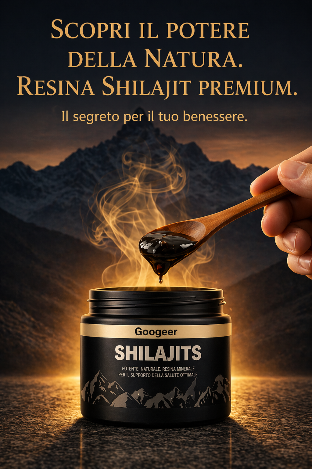 Shilajit Puro al 100% 💎 Fonte di Energia Vitale dall'Himalaya