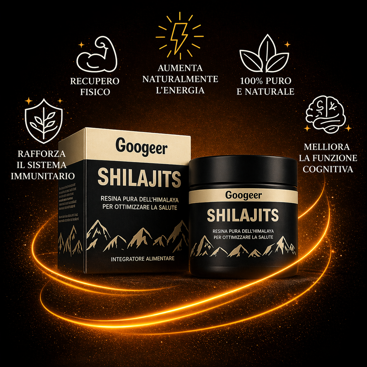 Shilajit Puro al 100% 💎 Fonte di Energia Vitale dall'Himalaya