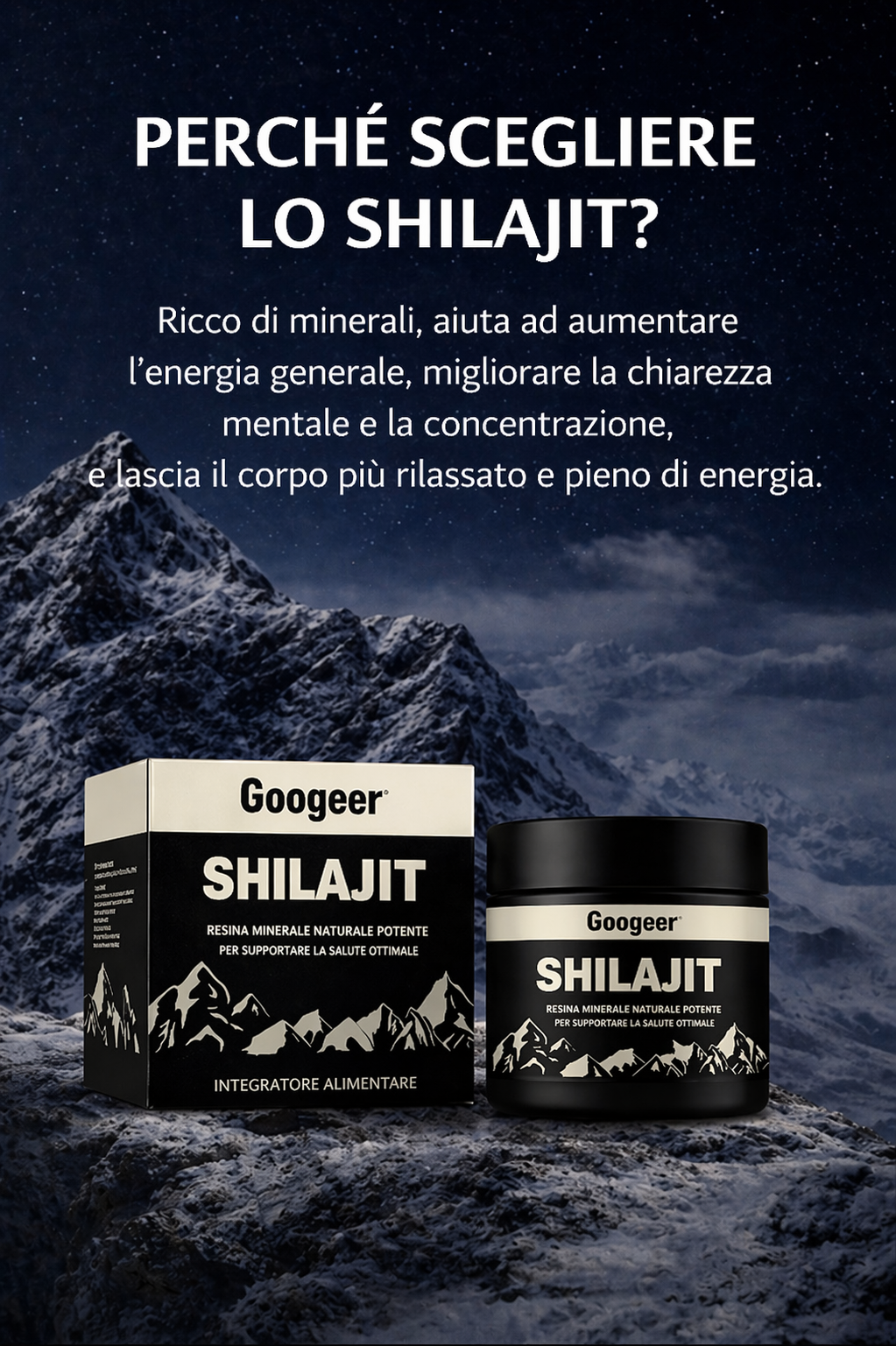 Shilajit Puro al 100% 💎 Fonte di Energia Vitale dall'Himalaya