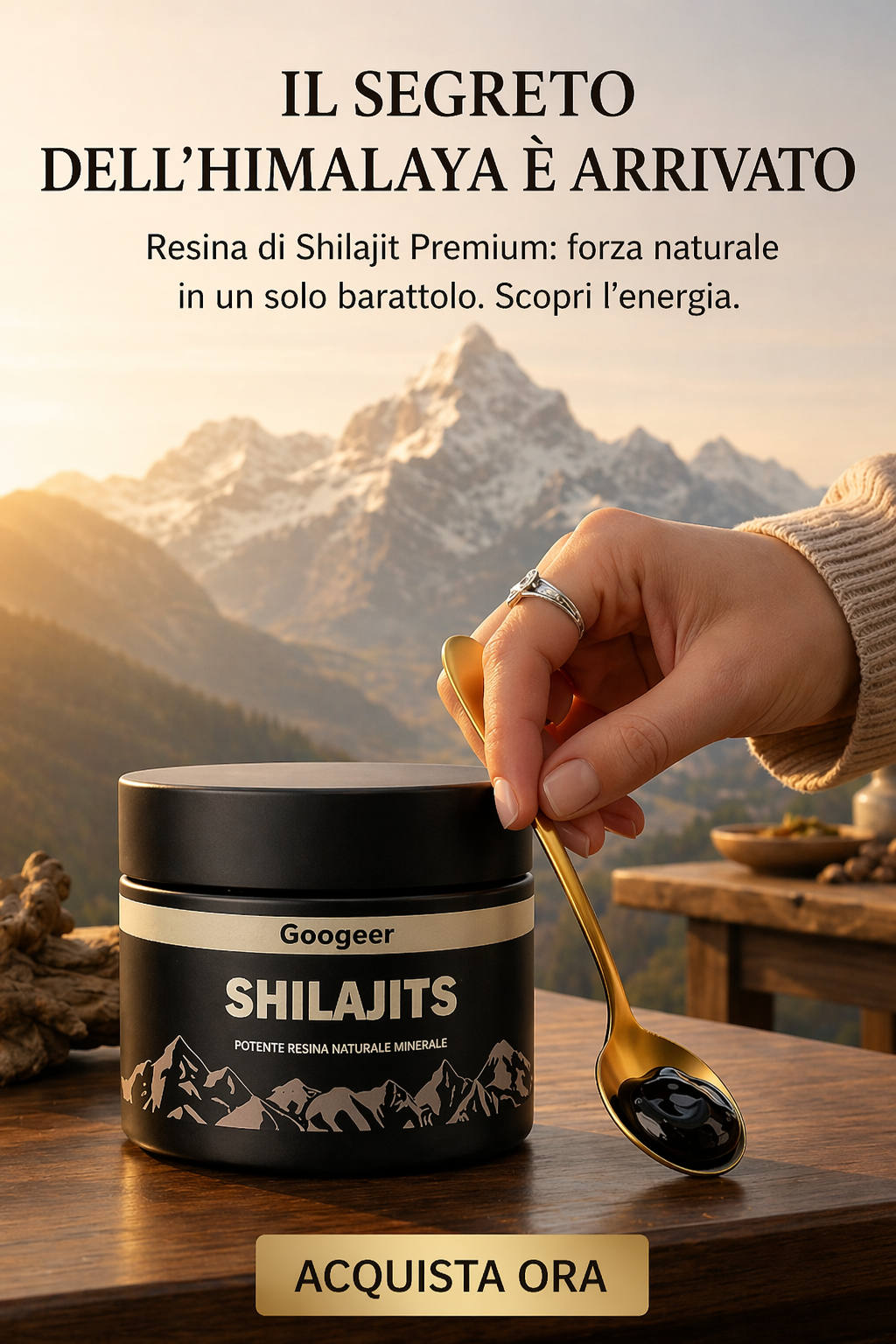 Shilajit Puro al 100% 💎 Fonte di Energia Vitale dall'Himalaya